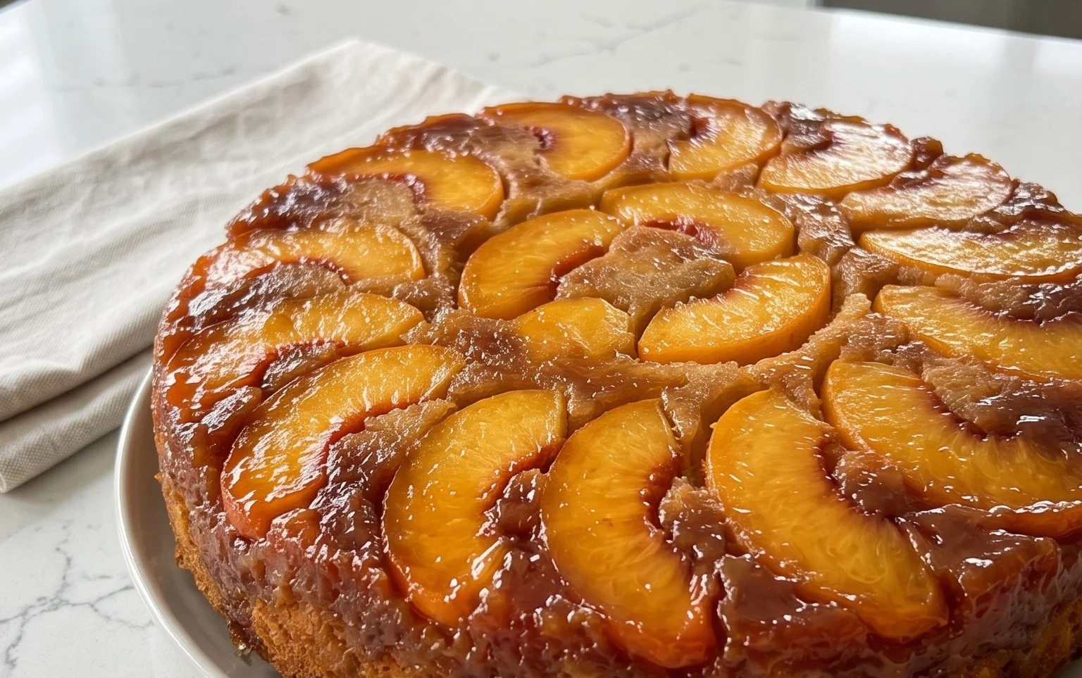 Peach Upside-Down Cake Recipe