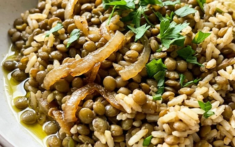 Easy Mediterranean Lentils and Rice