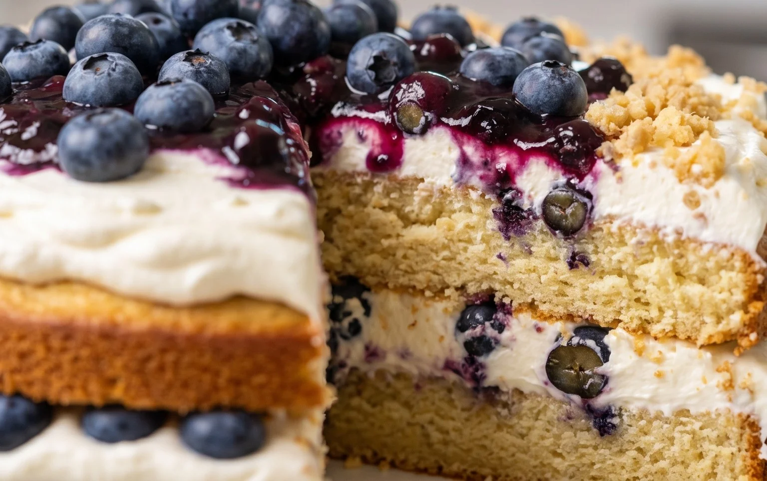 Nova Scotia Blueberry Cream Cake