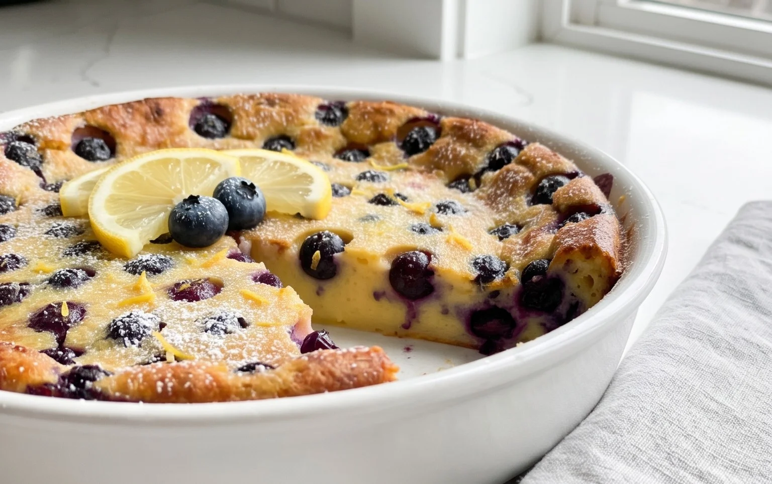 Lemon Blueberry Clafoutis