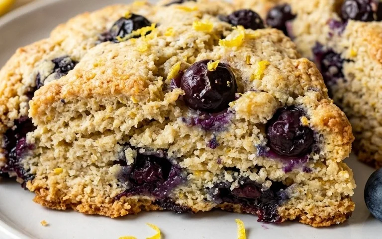 Almond Flour Lemon Blueberry Scones