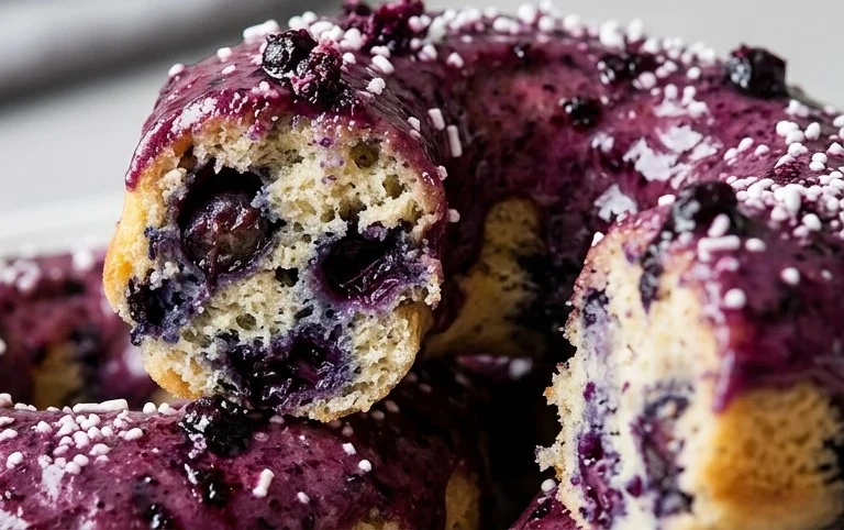 Wild Blueberry Cake Donuts