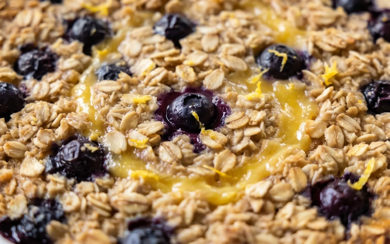 Lemon Blueberry Baked Oats