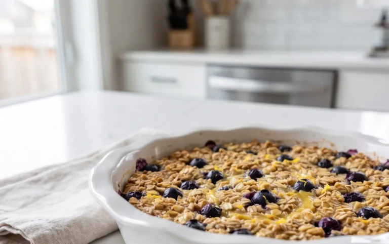 Lemon Blueberry Baked Oats