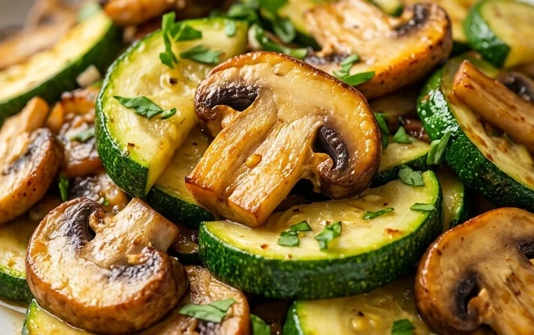 Skillet Zucchini and Mushrooms