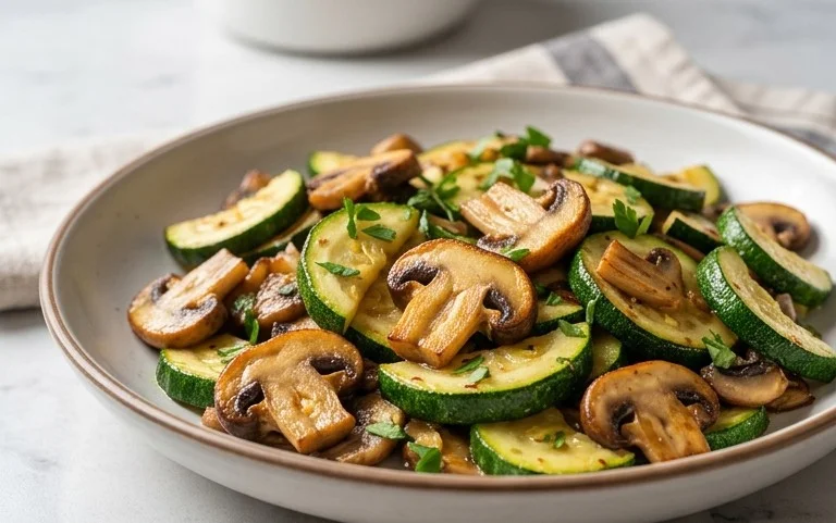 Skillet Zucchini and Mushrooms