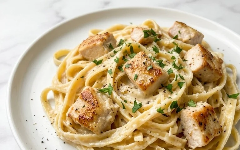 Low Calorie Chicken Alfredo