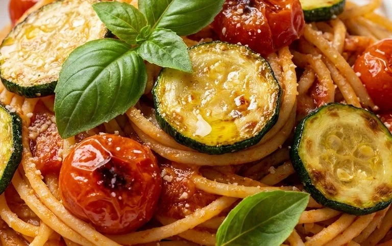 Healthy Tomato Zucchini Pasta