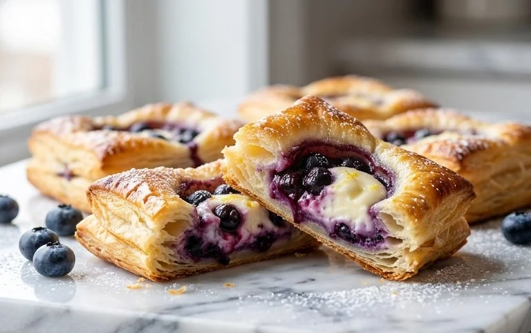 Blueberry Cream Cheese Puff Pastry