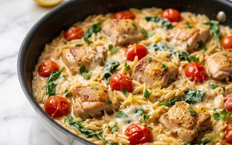 Chicken Orzo (30-Minutes, One-Pan)