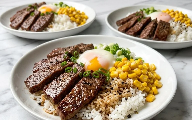 Beef Pepper Rice Bowl is a delicious meal option.