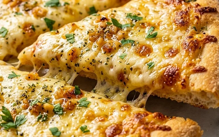 buttery garlic pizza