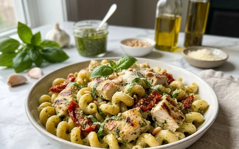 Creamy Chicken Pesto Pasta