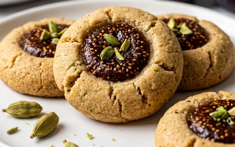 Cardamom Fig Thumbprint Cookies