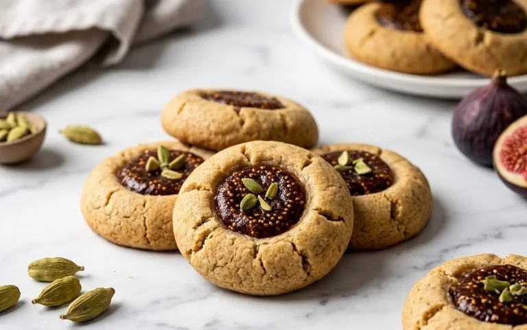 Cardamom Fig Thumbprint Cookies