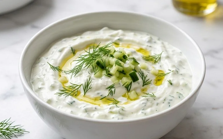 Cucumber Dip with Sour Cream and Dill