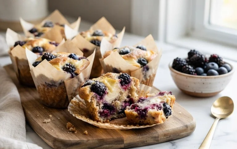 Berry Cream Cheese Muffins