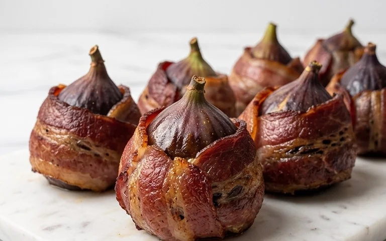 Beef Bacon Wrapped Stuffed Figs