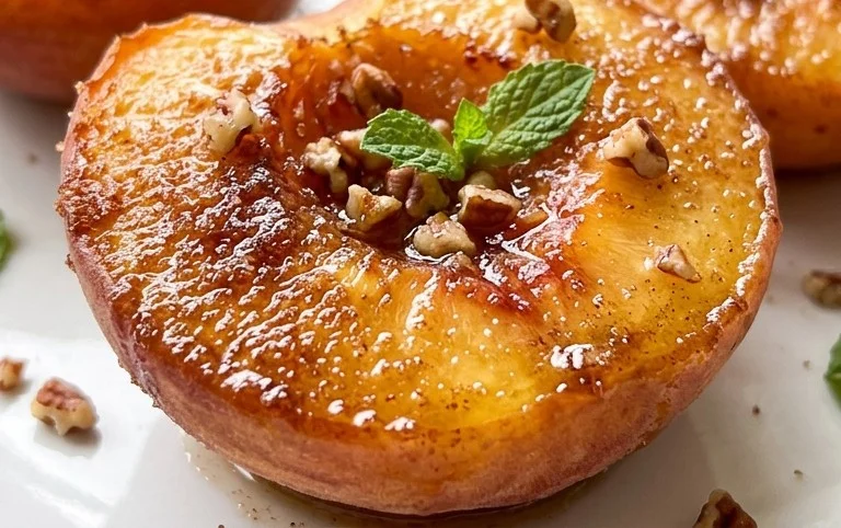Cinnamon Sugar Baked Peaches