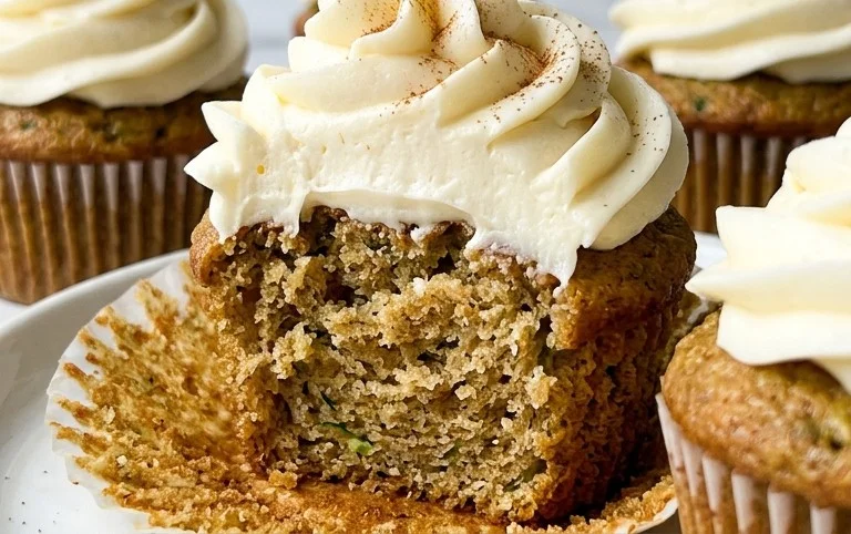 Zucchini Cupcakes with Cream Cheese Frosting