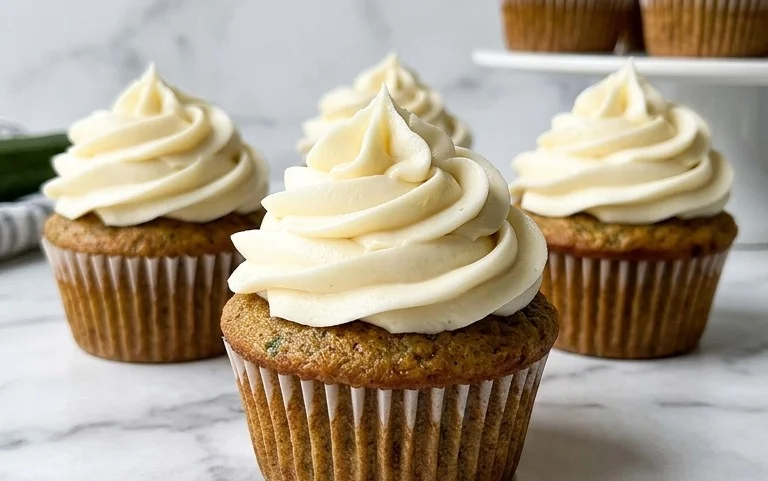 Zucchini Cupcakes with Cream Cheese Frosting