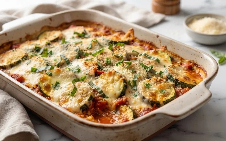 Three Cheese Zucchini Parmesan