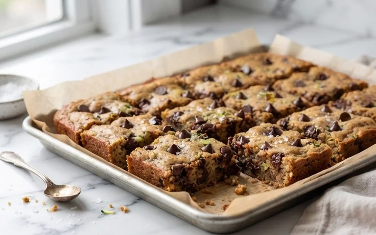 Chocolate Chip Zucchini Cookie Bars