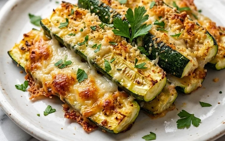 Oven Roasted Parmesan Zucchini 