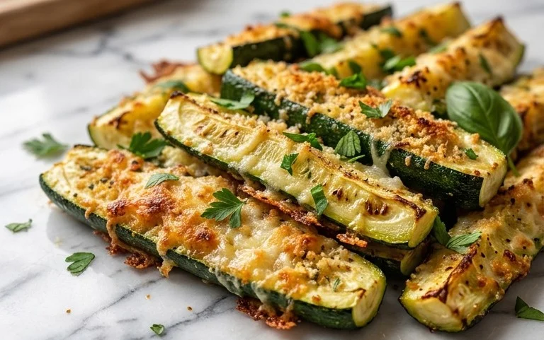 Oven Roasted Parmesan Zucchini 