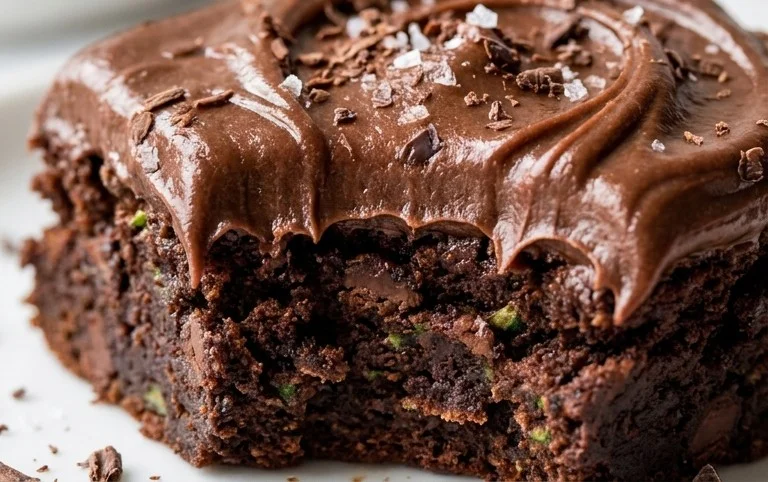 Zucchini Brownies with 1 minute Frosting!