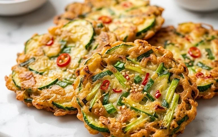 Quick & Easy Korean Zucchini Fritters (Hobak Jeon)