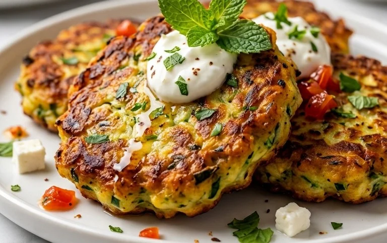 Kolokithokeftedes (Greek Zucchini Fritters)