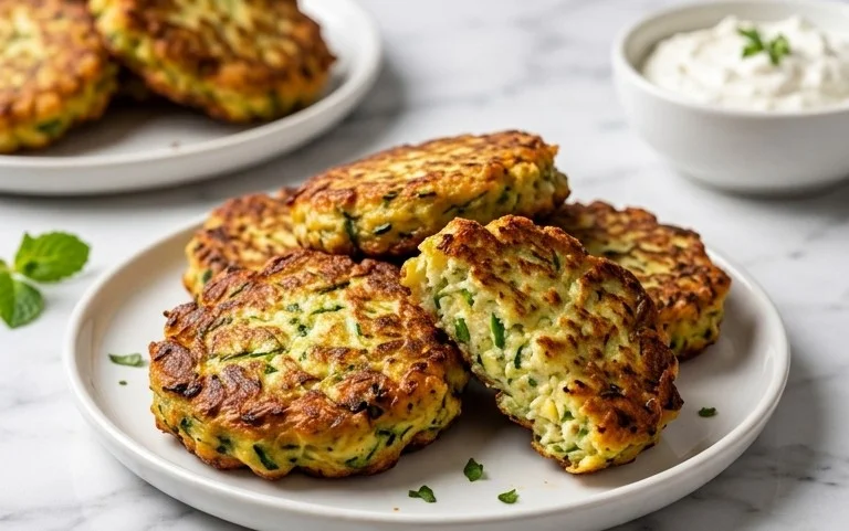 Kolokithokeftedes (Greek Zucchini Fritters)