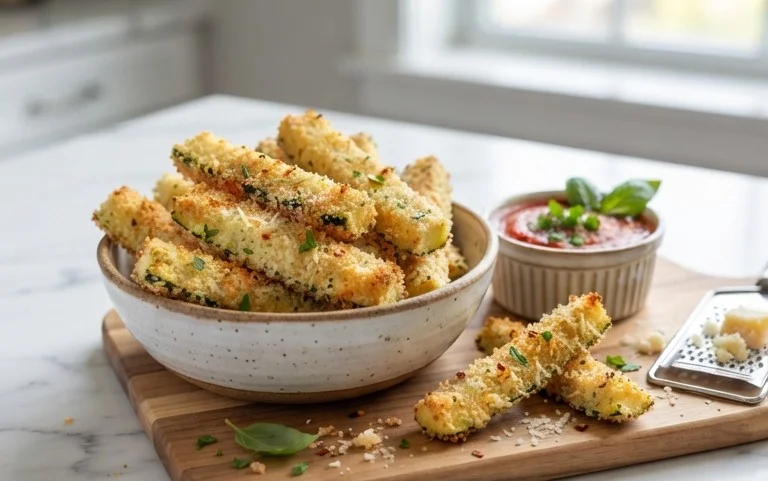 Parmesan Crusted Zucchini Sticks