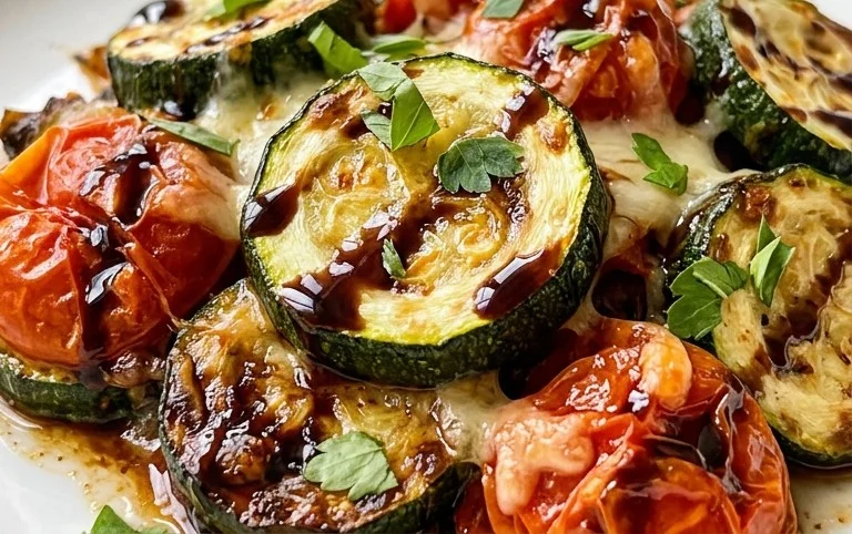 Balsamic Zucchini Tomato Bake